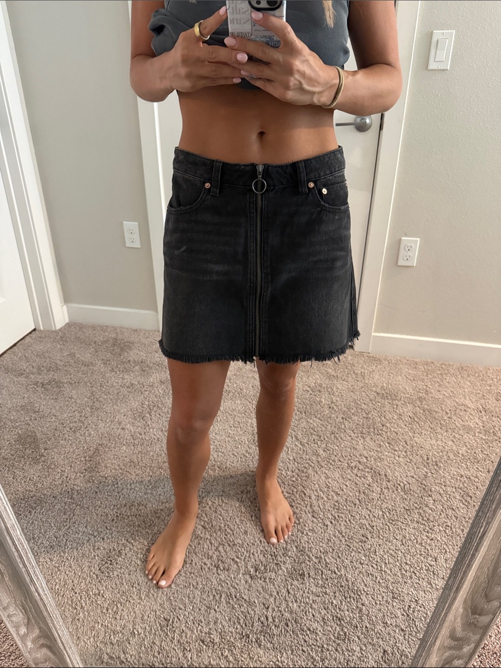 We the free black mini skirt